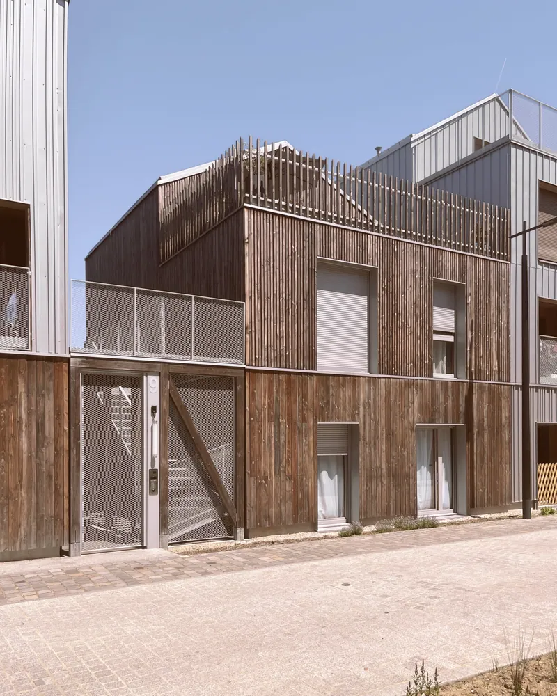 Belle-Île-en-Marne à Noisy-le-Grand : vue du chantier et de l'opération livrée.